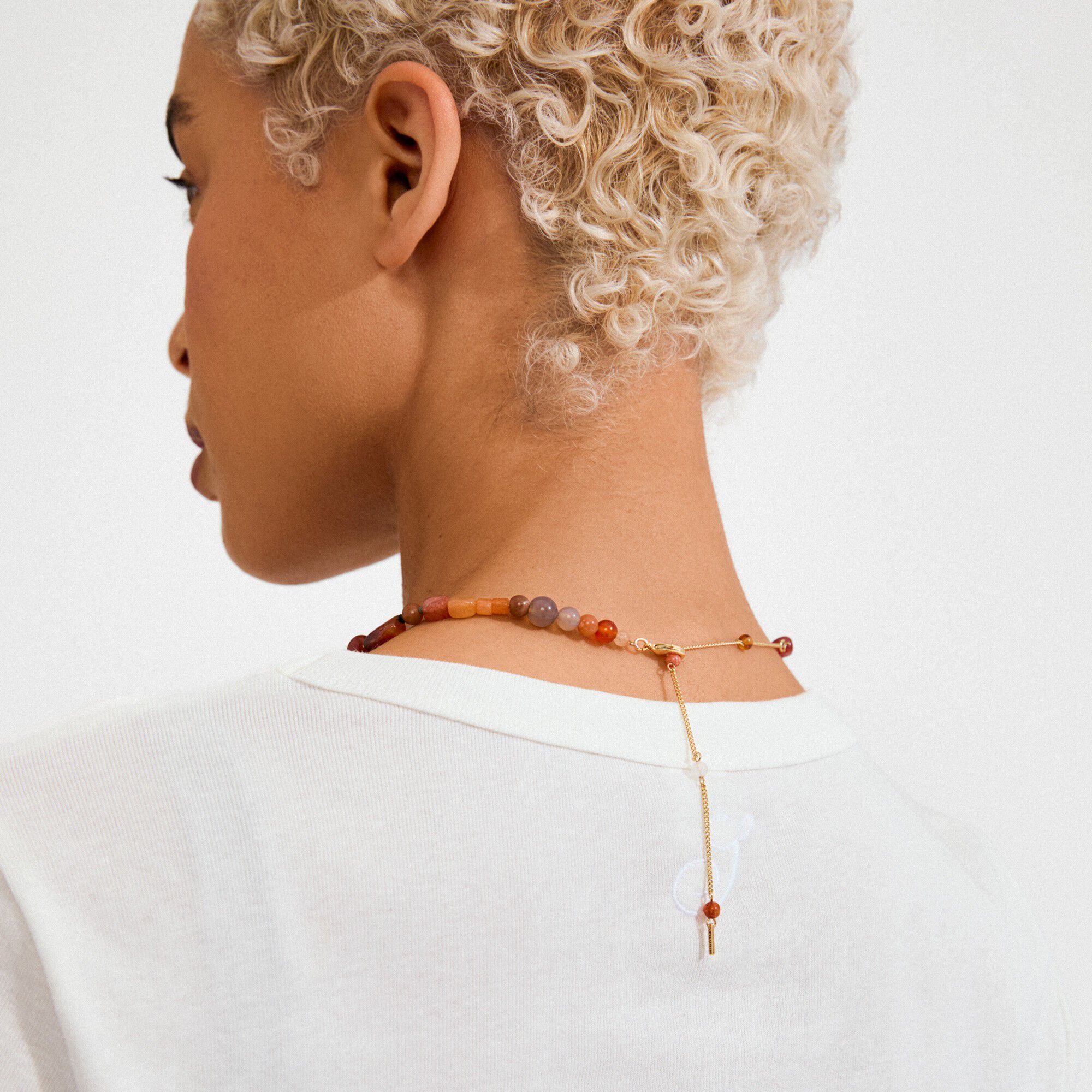 IRIS halsk&aelig;de guldbelagt/multi