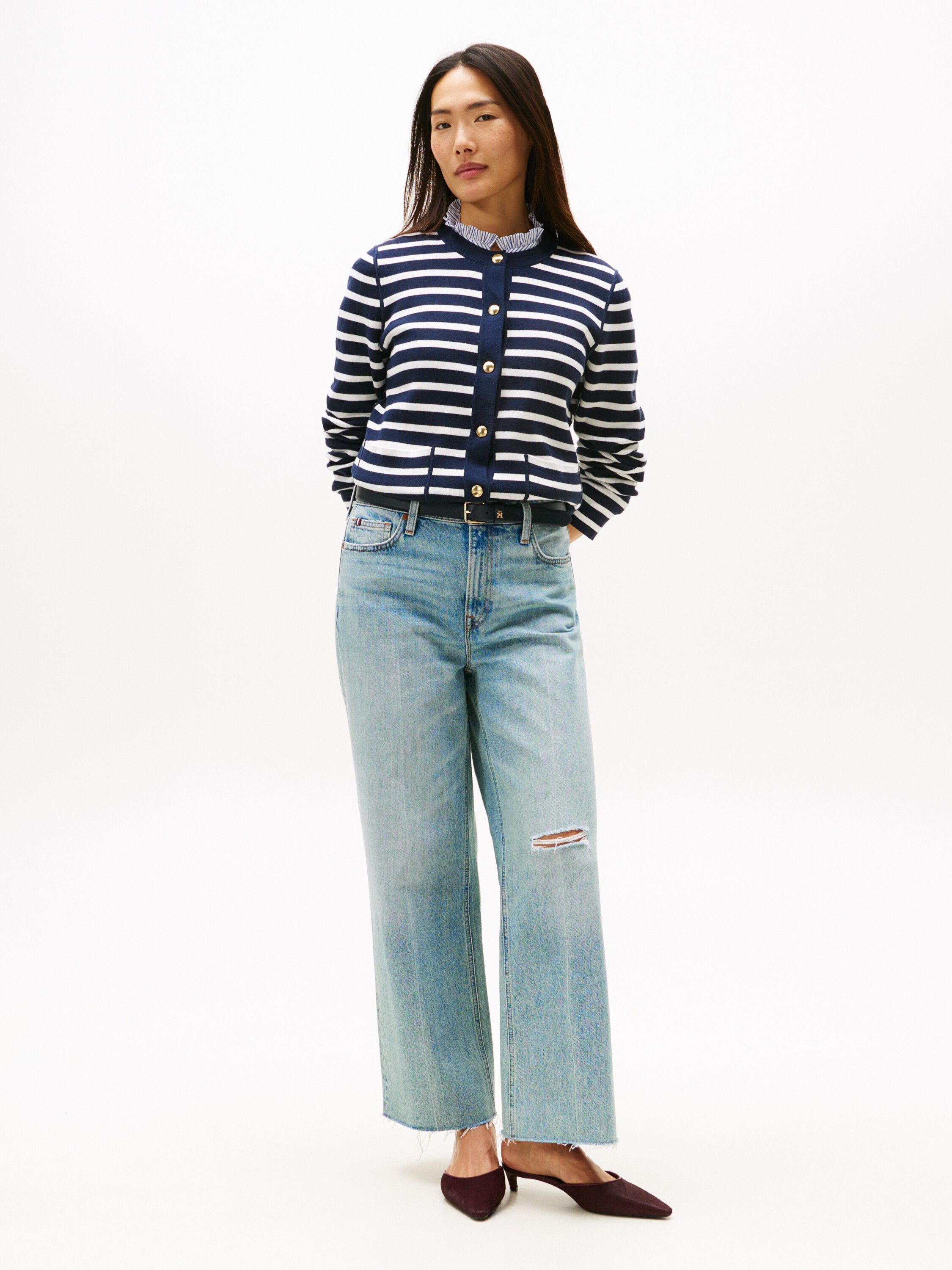 CO JERSEY REVERSIBLE LS CARDI