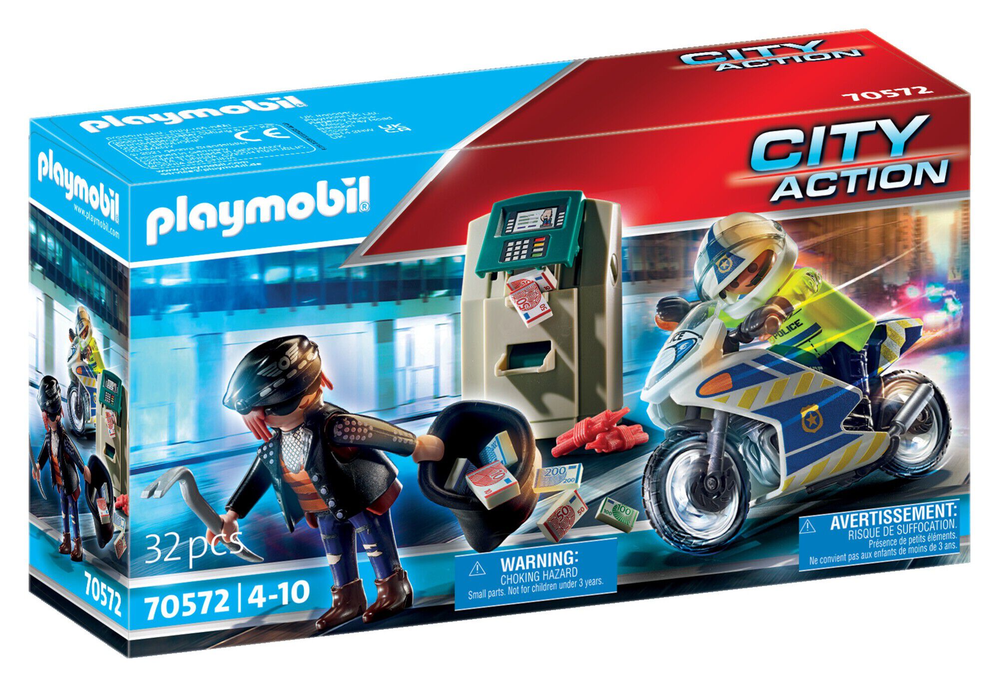 Police motorcycle: pursuit of the money
