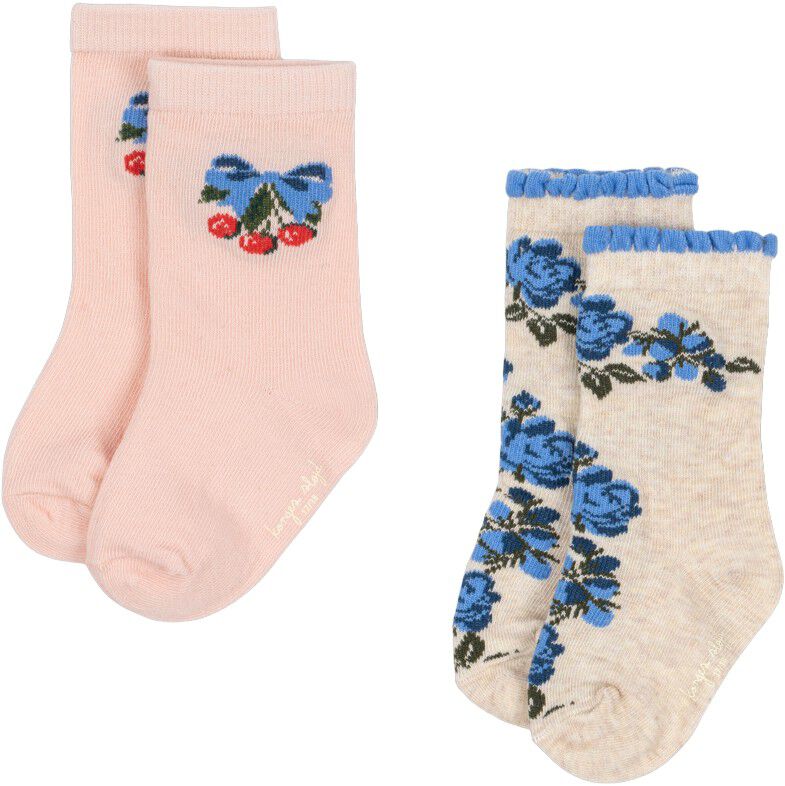 2 PACK FLOWER AND CHERRY JACQUARD S