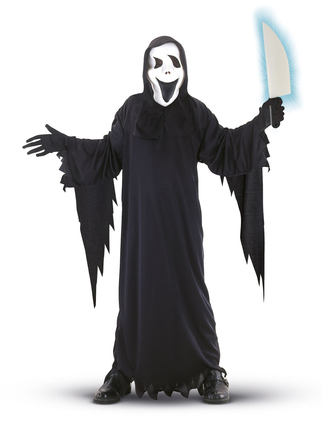 Sort sp&oslash;kelse med hvit maske