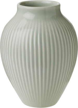 Knabstrup vase H 12. 5 cm ripple mint