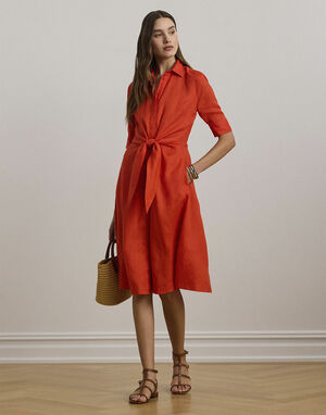 SOFT DRAPEY LINEN-DRESS