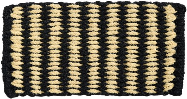 Coco Door Mat-Stripe Wide-Black and white