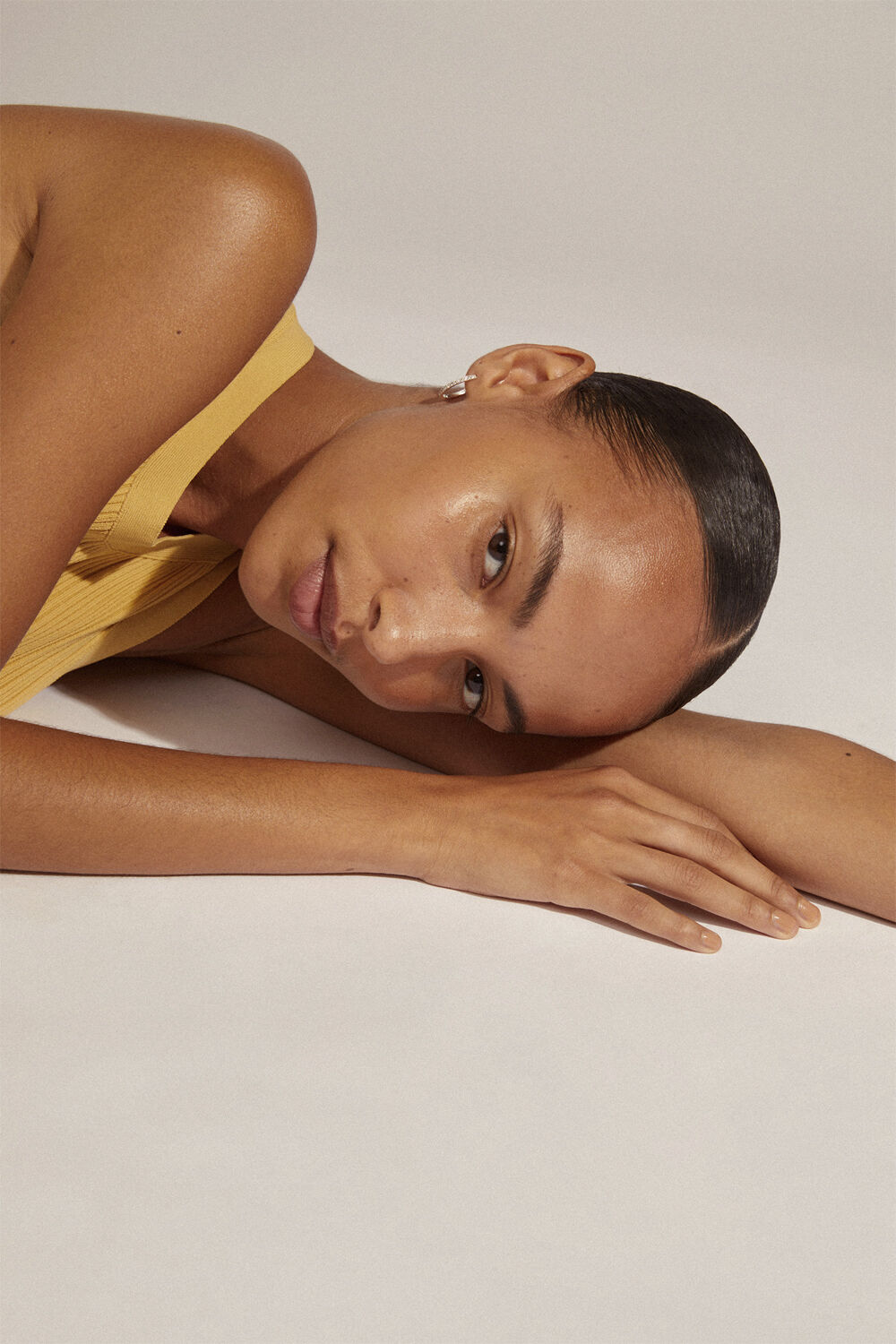 EBNA large crystal hoops silver-plated