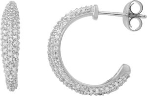 Ocean Flow Medium Sparkle Hoop -R