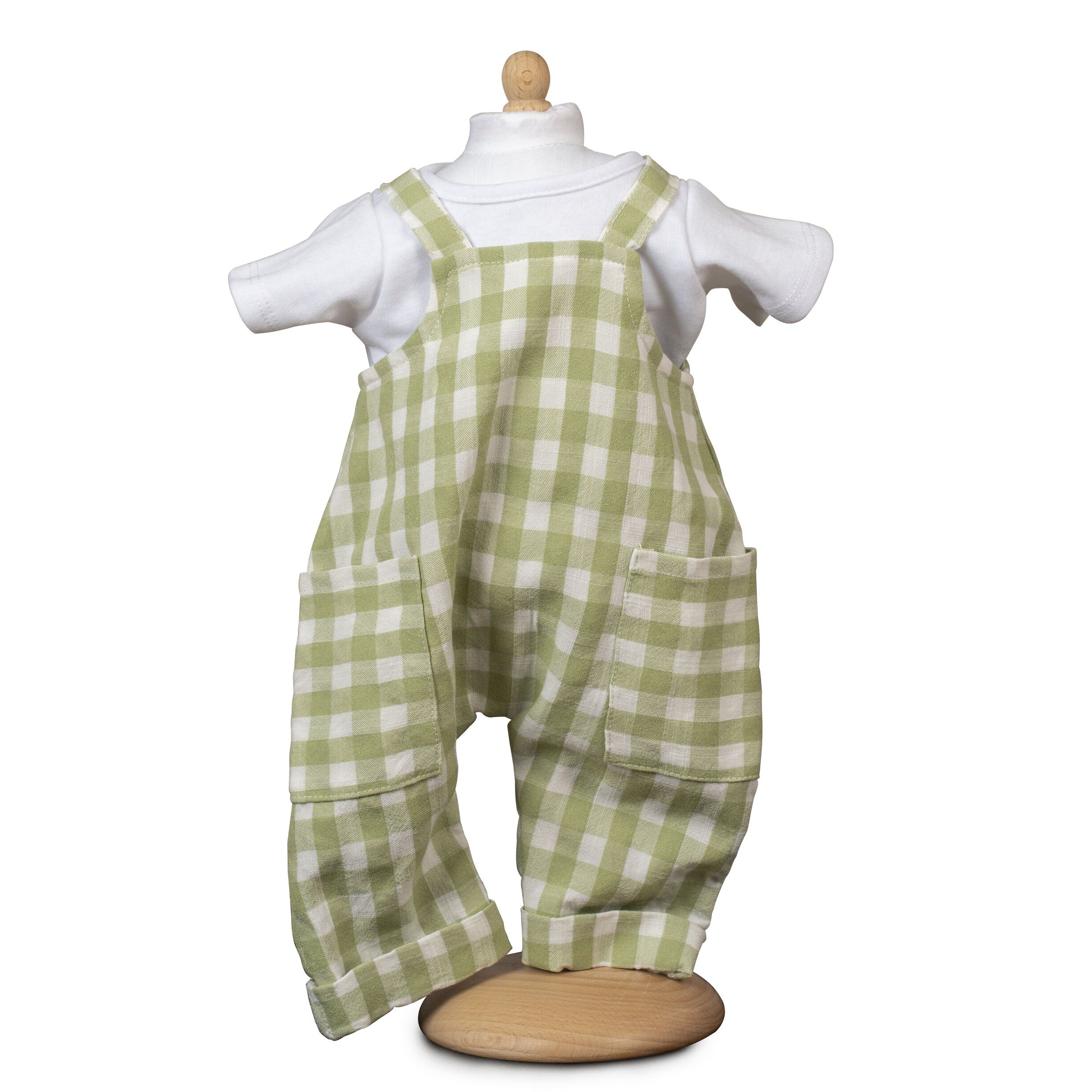 OVERALLS. T-SHIRT, GR&Oslash;N T