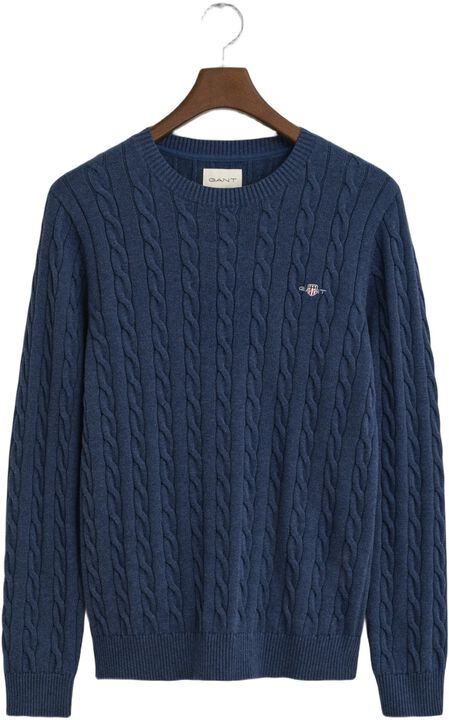 COTTON CABLE C-NECK