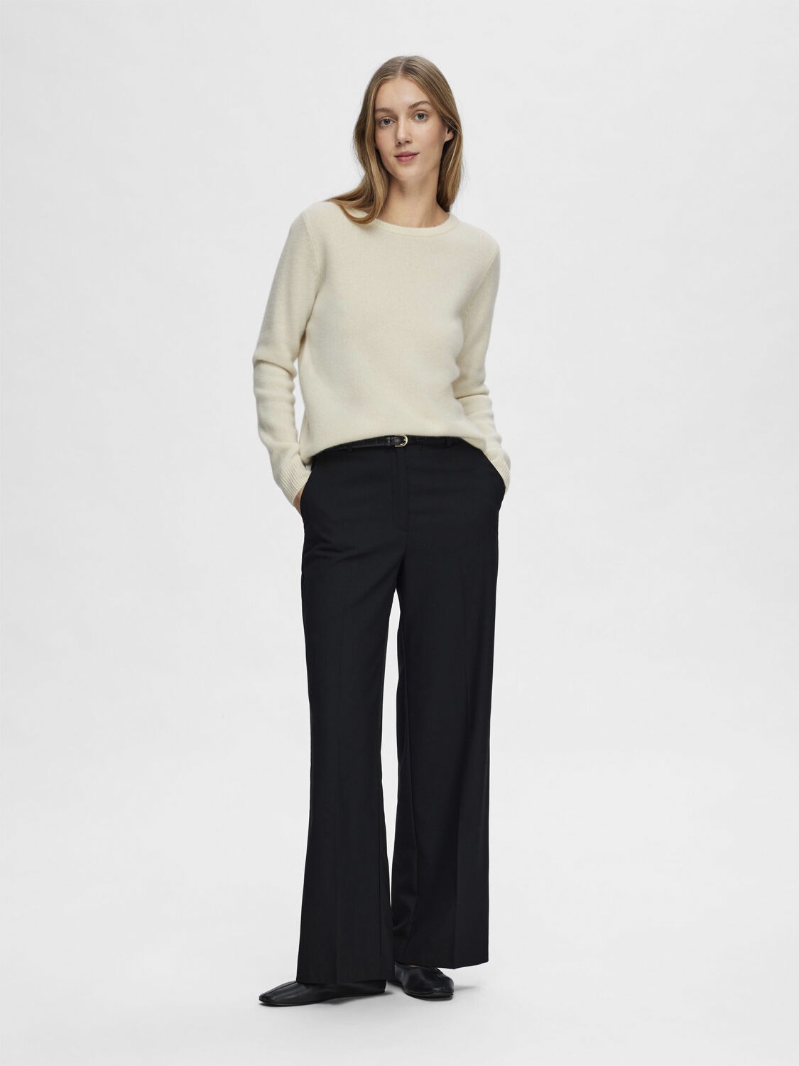 SLFMANILA LS KNIT 100% CASHMERE O-NECK N