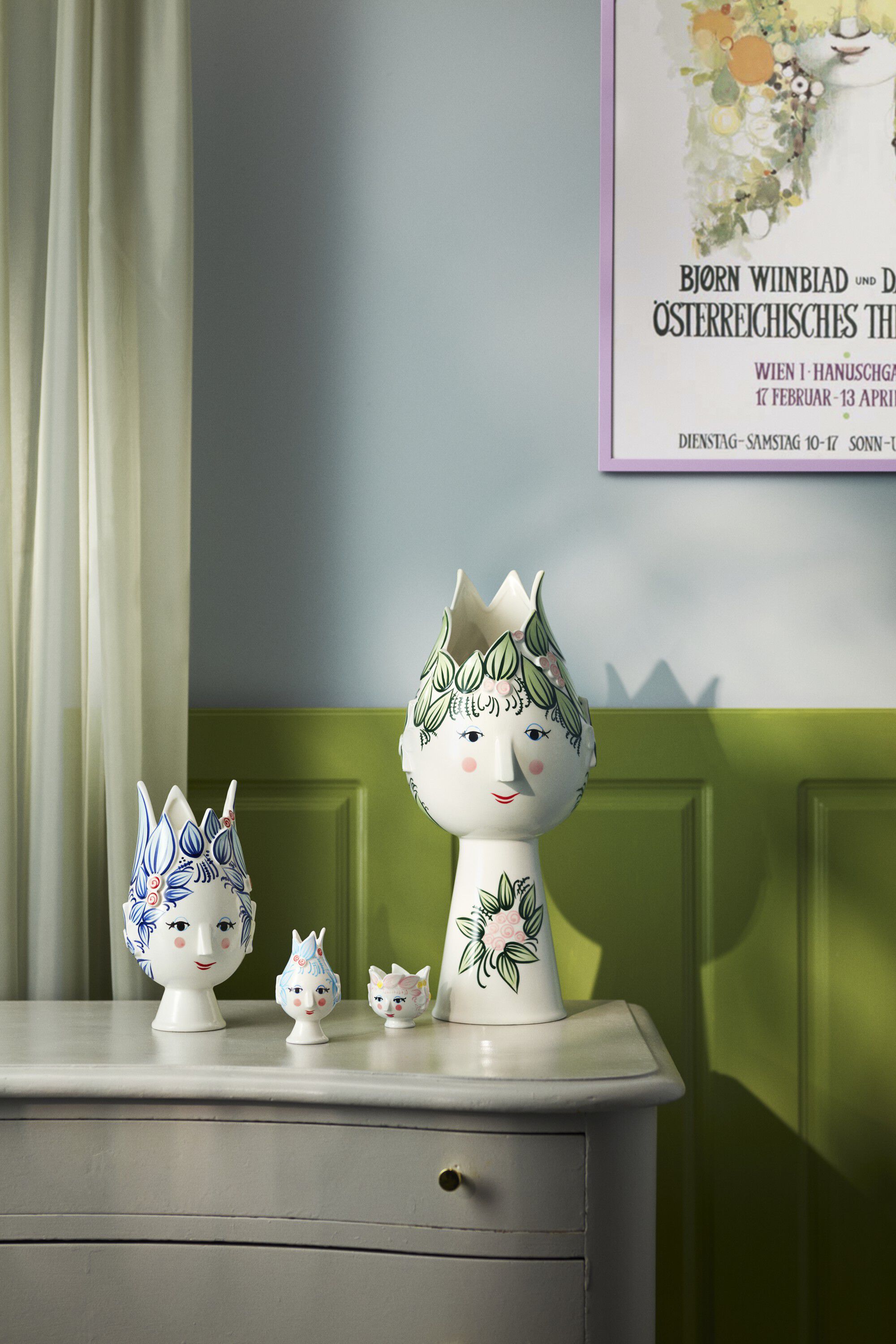 Titania Kronelysestage H11. 5 cm lys bl&aring;