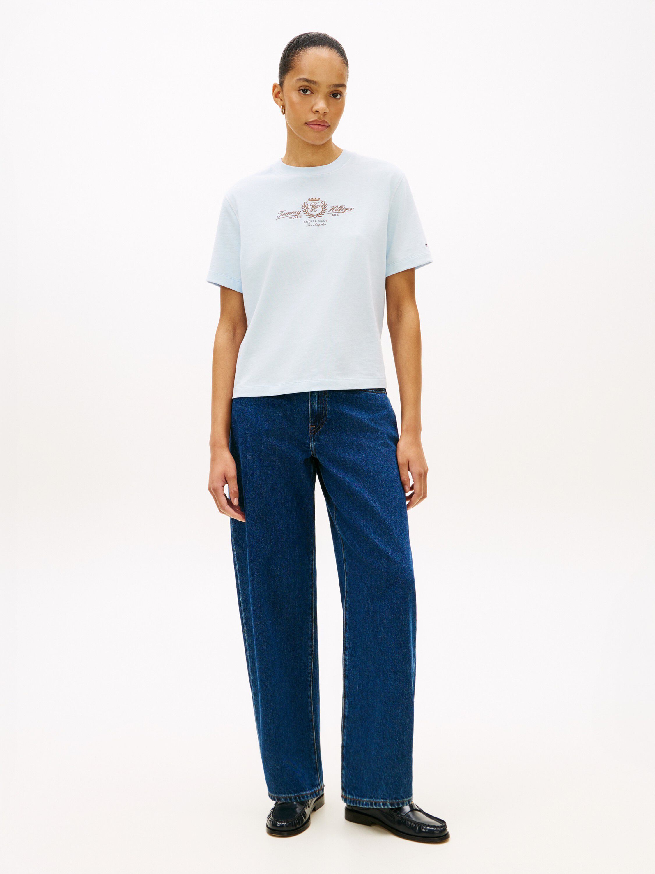 Crest Logo Embroidery Relaxed T-Shirt