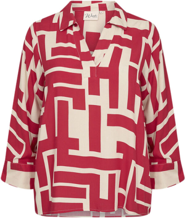 Curvy WA-ALVA 1 Bluse Rød