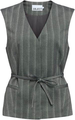 OBJLISA RE TIE WAISTCOAT AOP NOOS