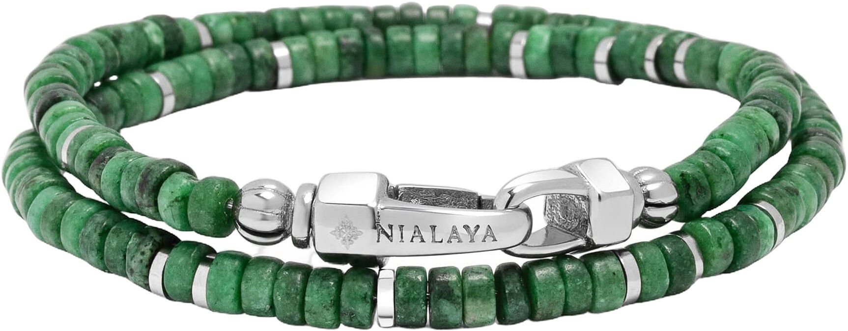 Green Malachite Heishi Wrap Bracelet