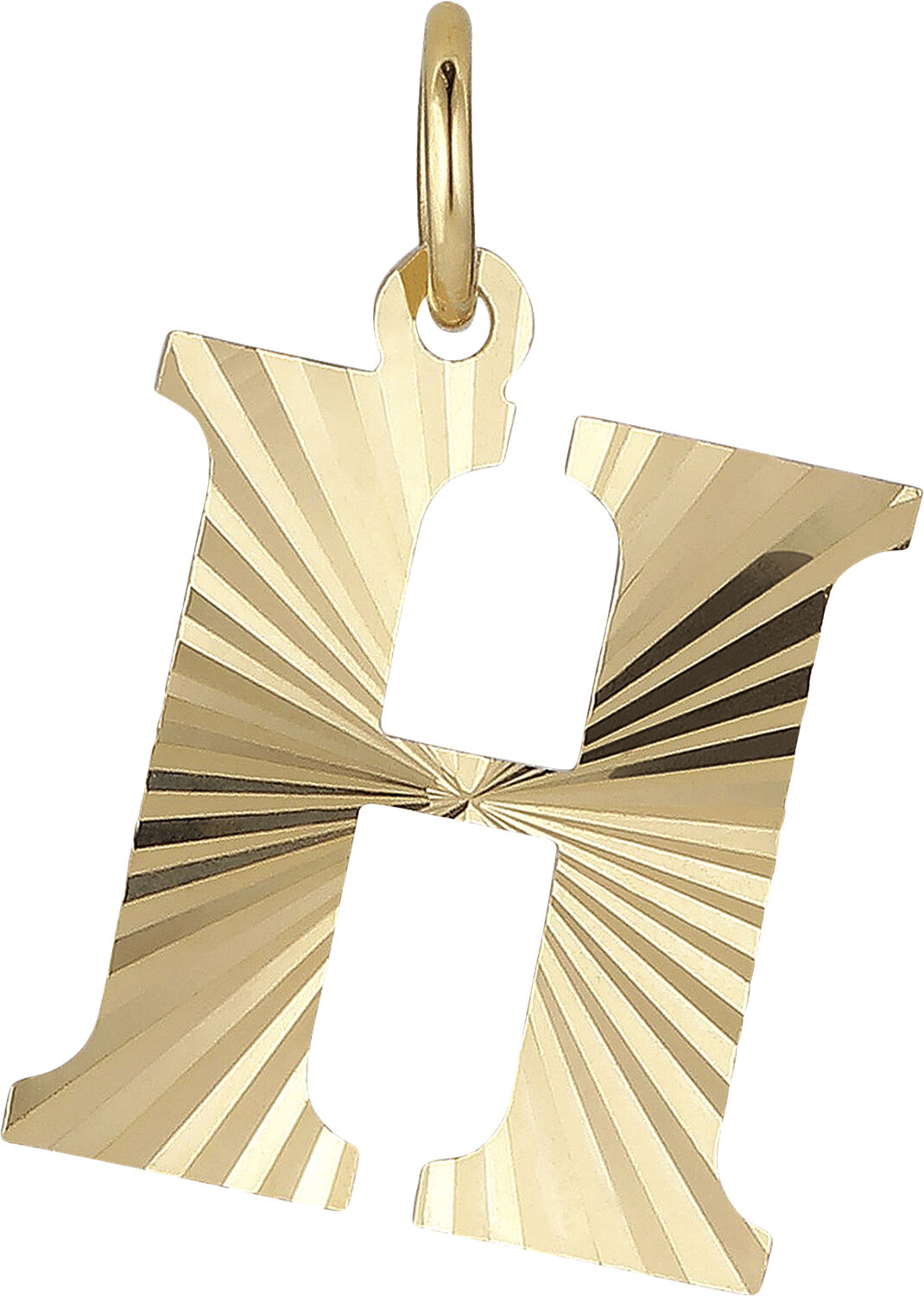 Reflection Letters, gold-plated sterling silver-H