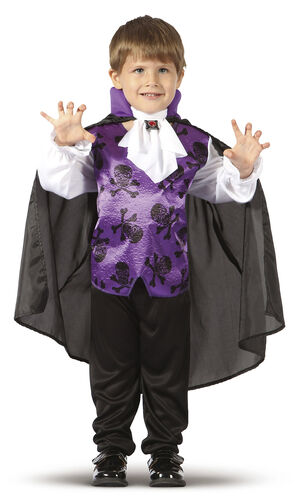 Mini vampyr Skjorte. kappe og halstørkle Uten bukser