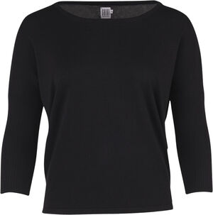 KNIT BLOUSE W RIB SL