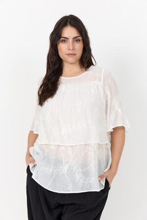 Curvy WA-SILICIA 3 Bluse Off white