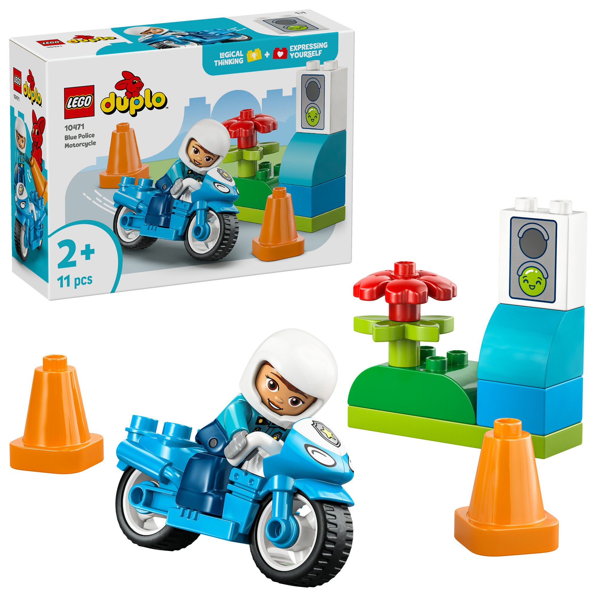 Bl&aring; politimotorcykel 10471