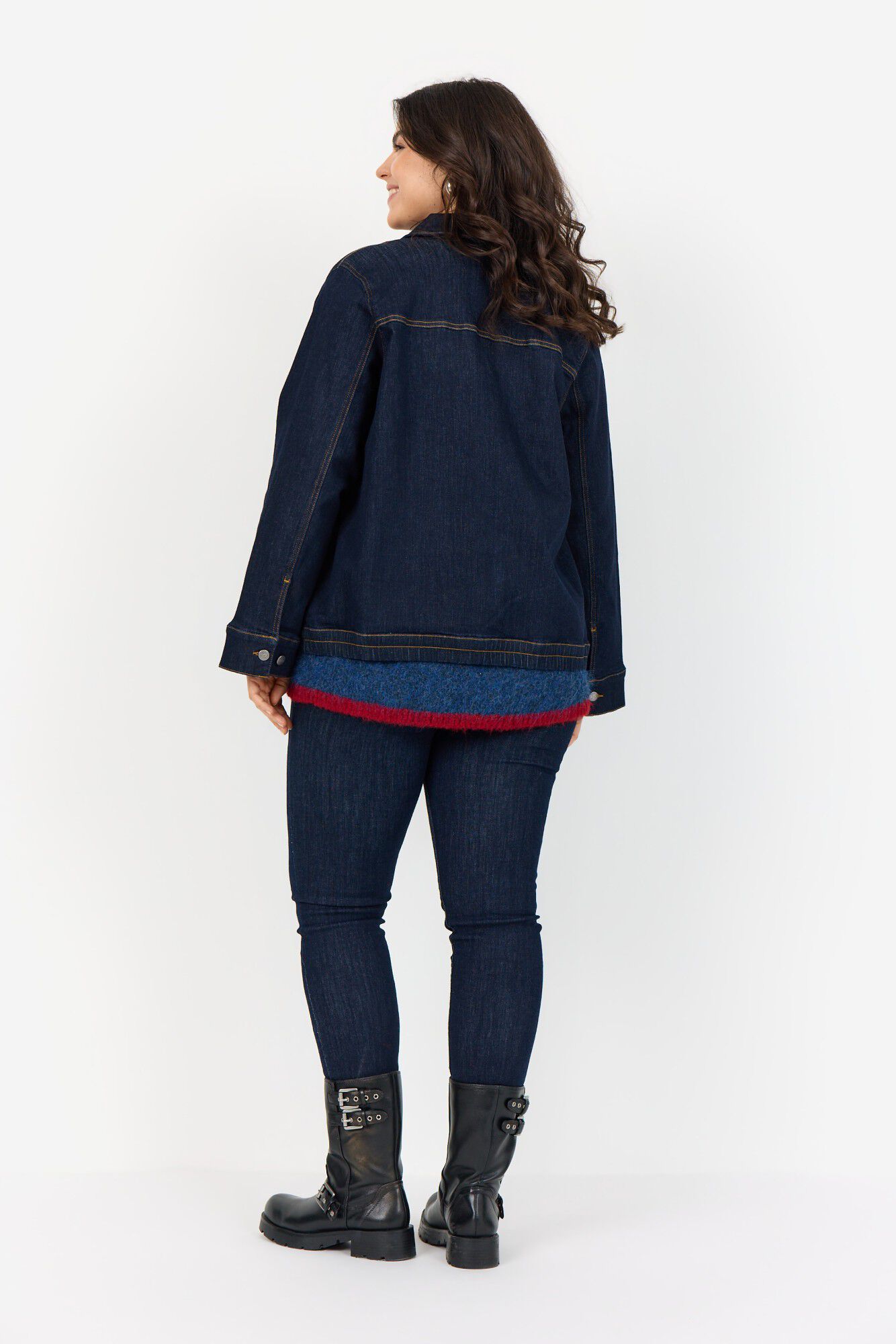 Curvy WA-JENIFER 8 Jakke M&oslash;rk denim