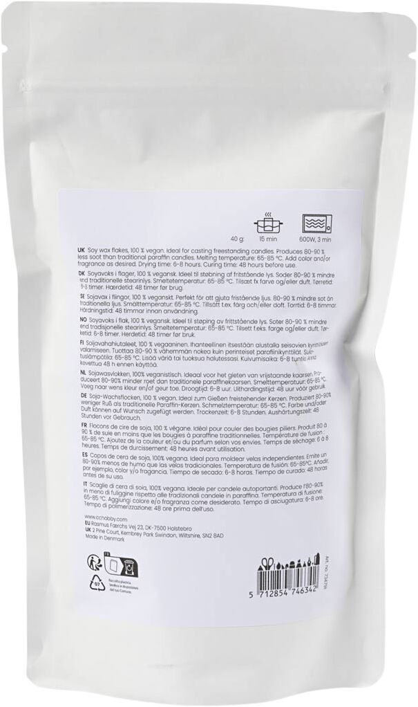 Soyavoks, Til fritst&aring;ende lys, 250g.