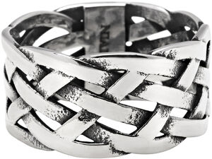 Men's Stainless Steel Woven Chain Ring