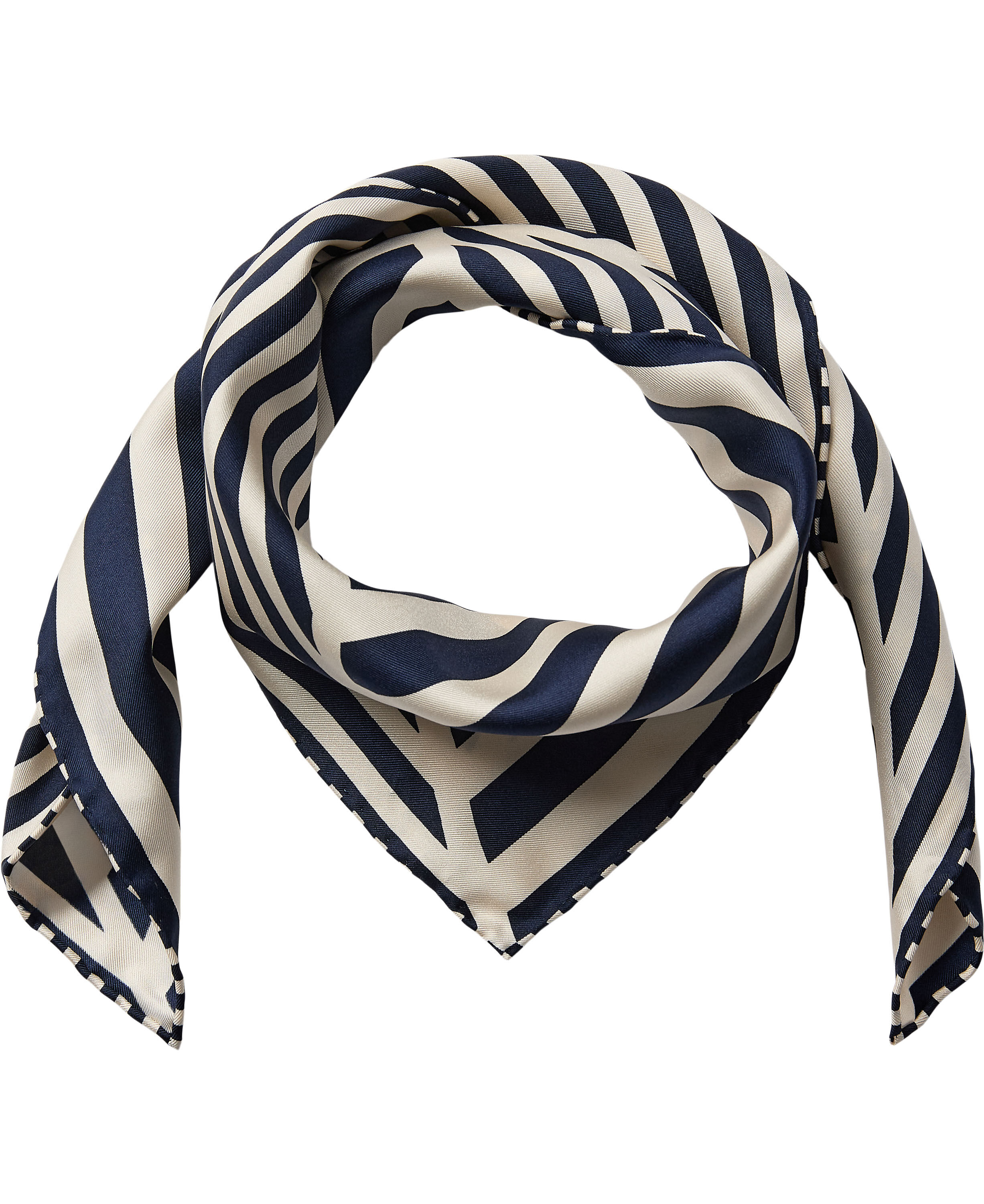 Geometric Scarf 100% Silk - 61x61cm