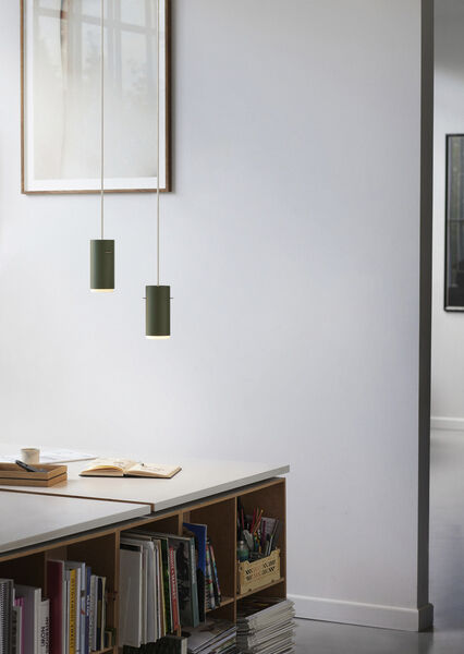 Tube Pendant, Pine Green, Small