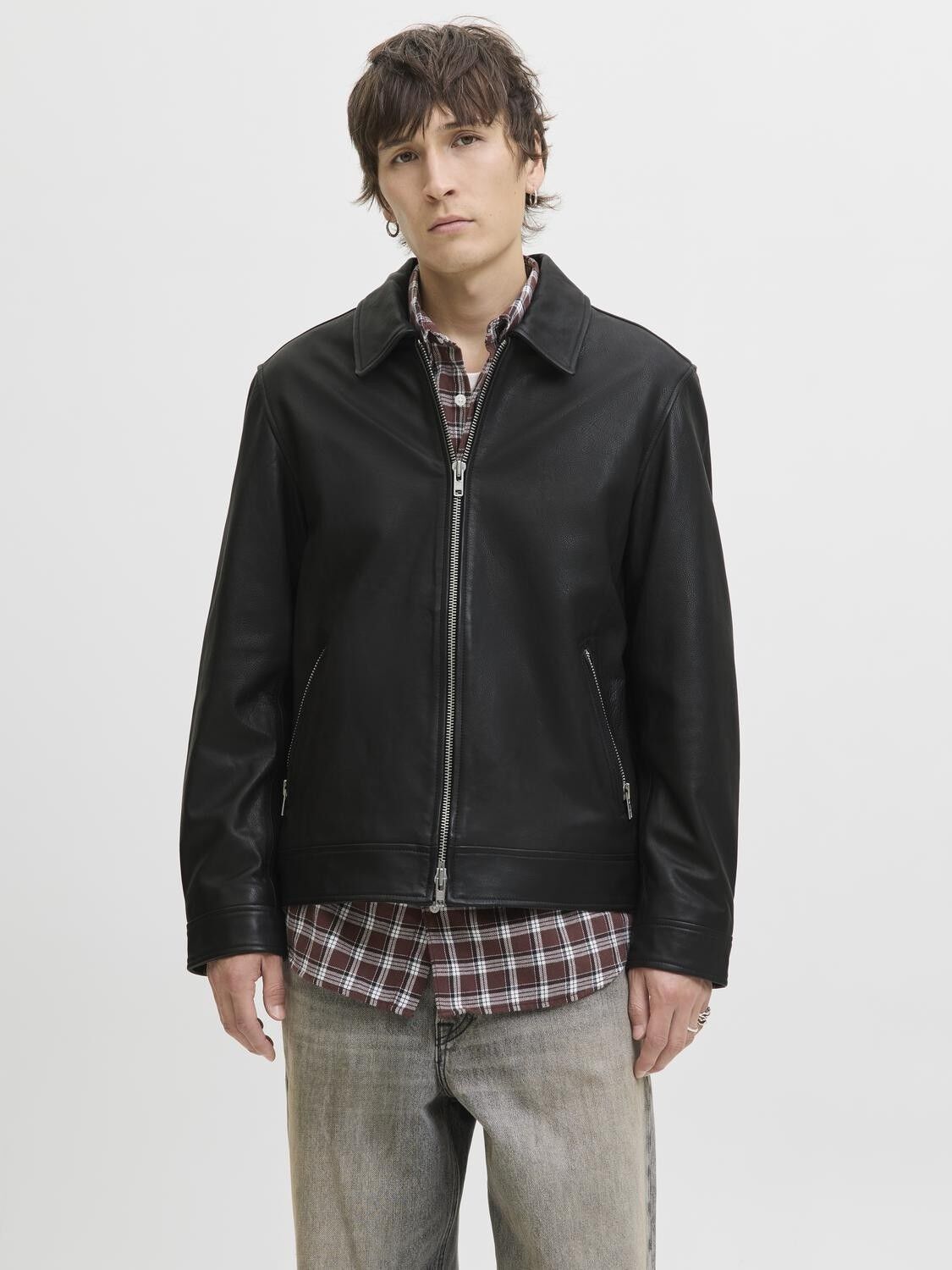 Jjecasablanca Leather Jacket Ln