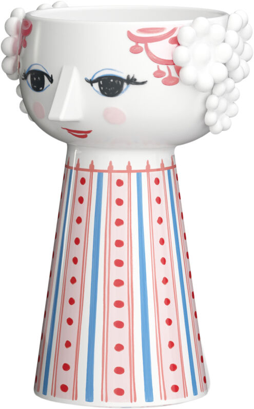 Eva Lysestage H14 cm st&oslash;vet r&oslash;d