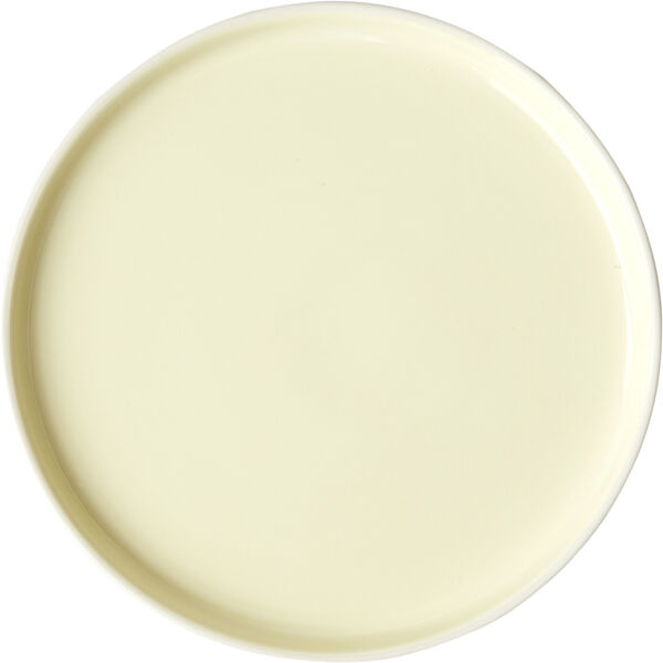 PLATE, MEDIUM, 2 PCS, CLAY IVORY, GLAZE LIGHT YELLOW, 18515I