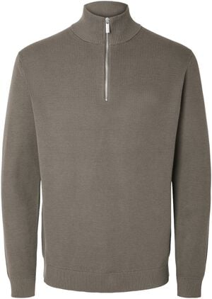 SLHDANE LS KNIT STRUCTURE HALF ZIP