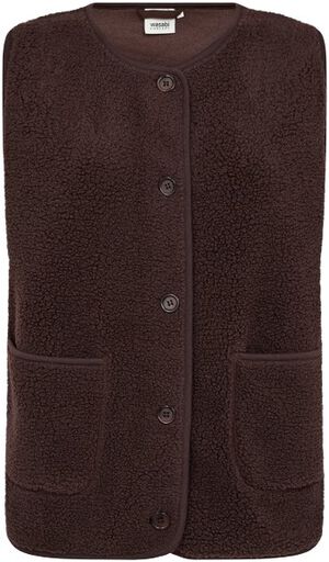 Curvy WA-NETTIE 3 Vest M&oslash;rk brun