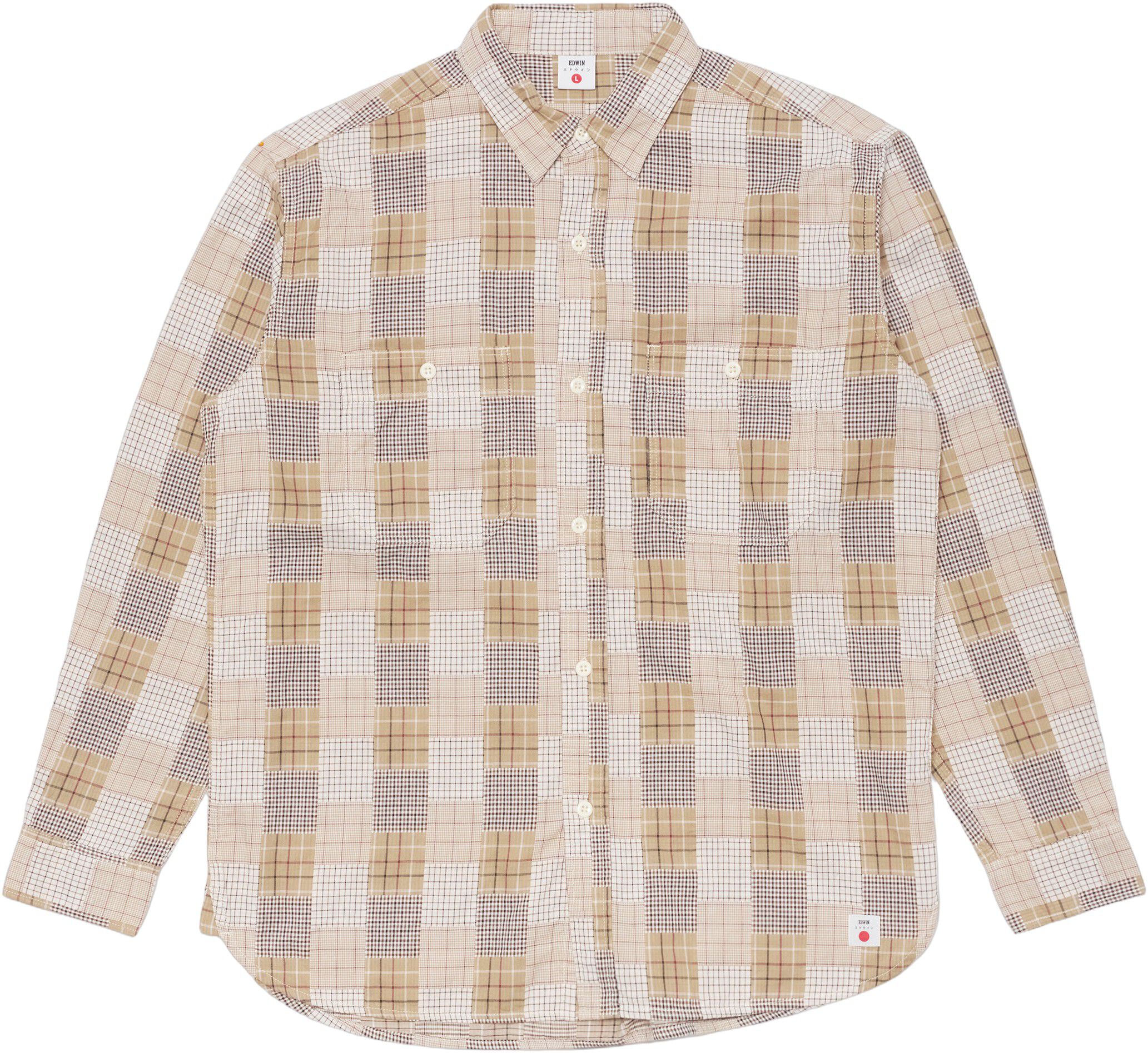 Work Shirt Ls-Beige/Brown