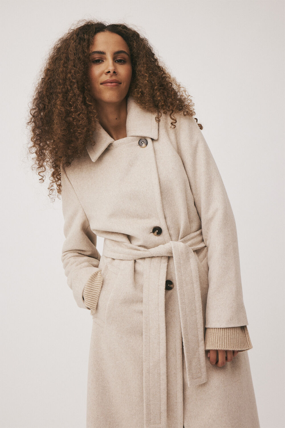 Reeva 7 Frakke - Uld mix GRS