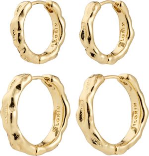 DARBY øreringe, 2-i-ét sæt, guldbelagt