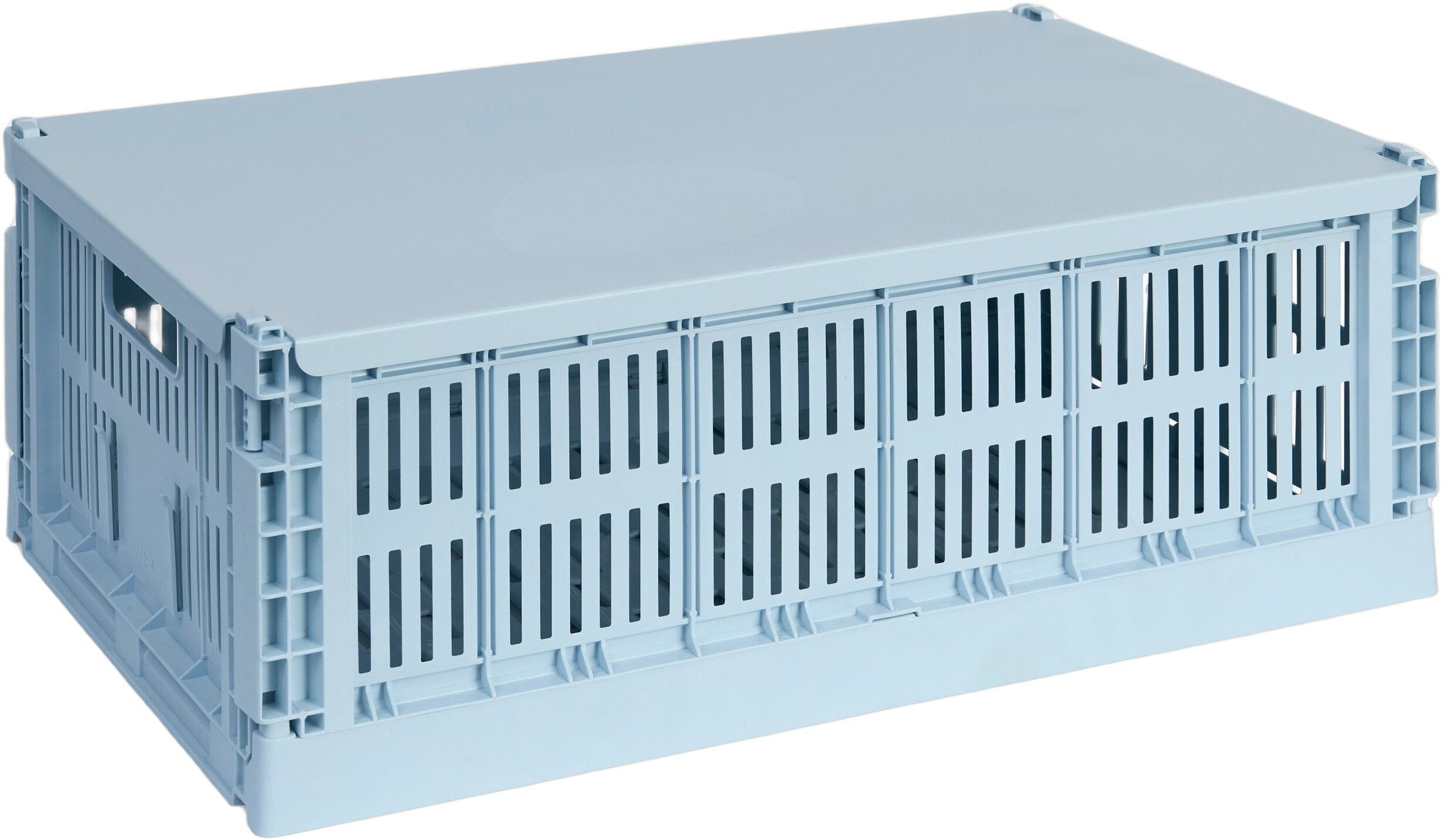 HAY Colour Crate Lid Metal-Large-Soft blue