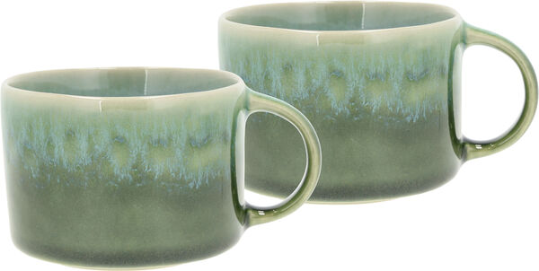 Krus m/hank Styles 0,16 liter 2 stk. Svart/Blå Steintøy