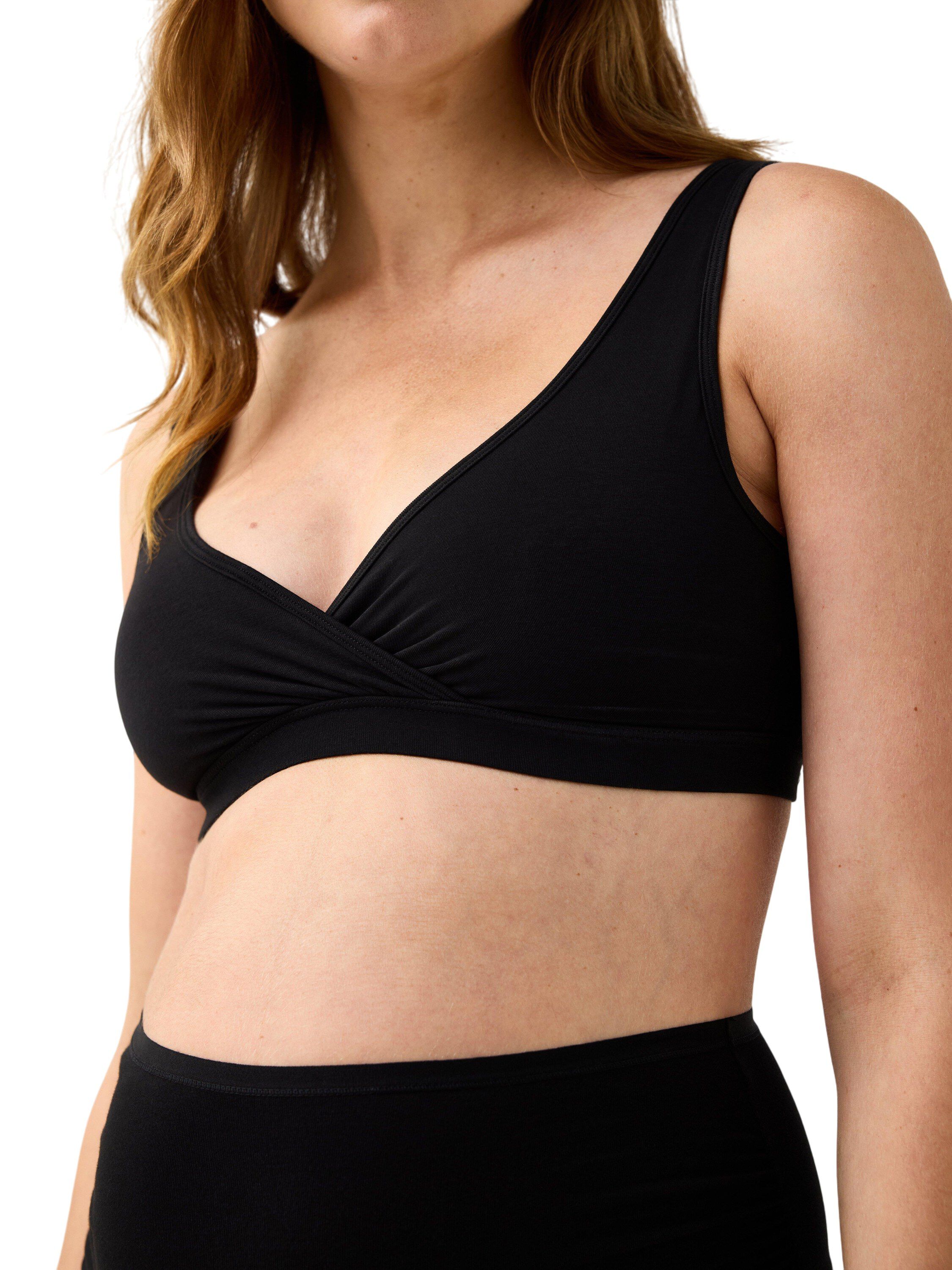 Soft nursing bra in cotton blend wi