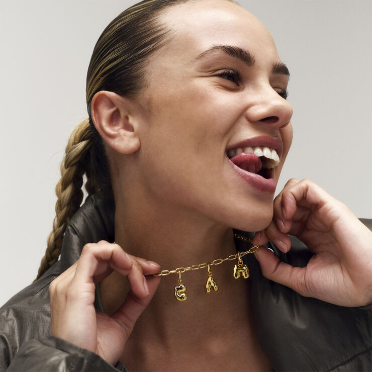 Puffer Letter Charm - E