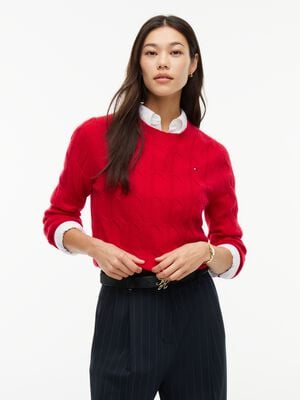 Pure Wool Chain Cable Knit Jumper