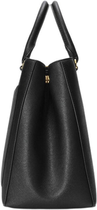 Crosshatch Leather Large Hanna Satchel