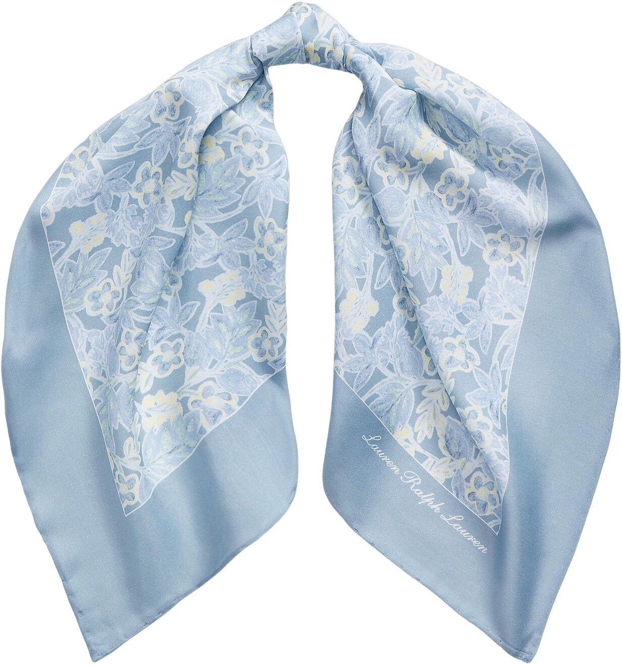Floral Cotton-Silk Square Scarf