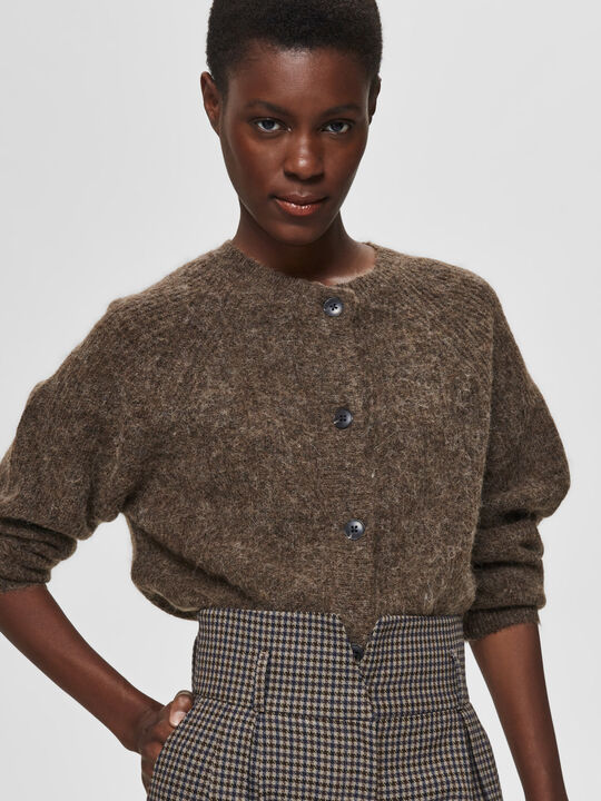 SLFLULU LS KNIT SHORT CARDIGAN NOOS