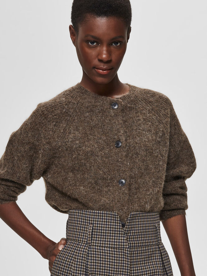 SLFLULU LS KNIT SHORT CARDIGAN NOOS