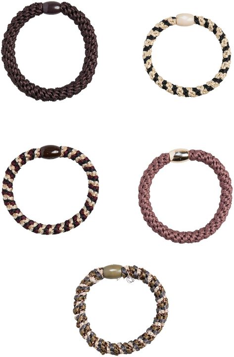 PCJASMINA HAIR ELASTIC 5-PACK D2D