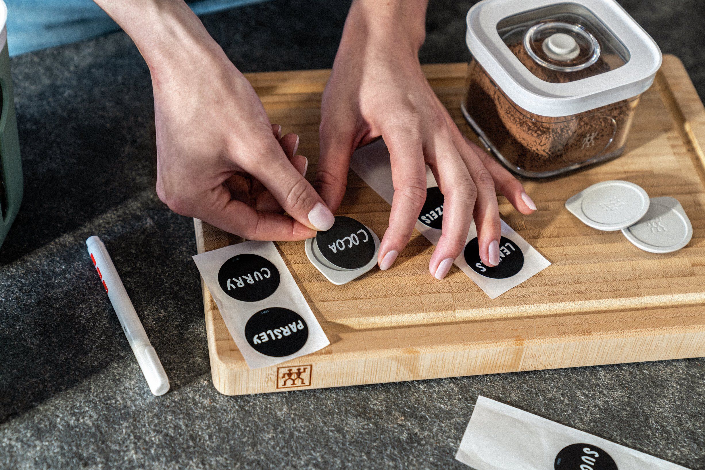 Fresh & Save CUBE CUBE S&aelig;t Etiketter og kridtpen, 11-dele