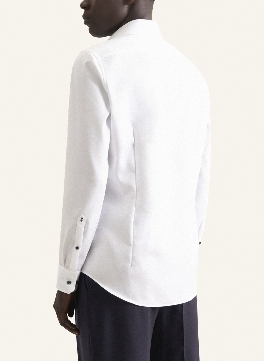 Business Shirt Slim Long sleeve Kent-Collar Uni