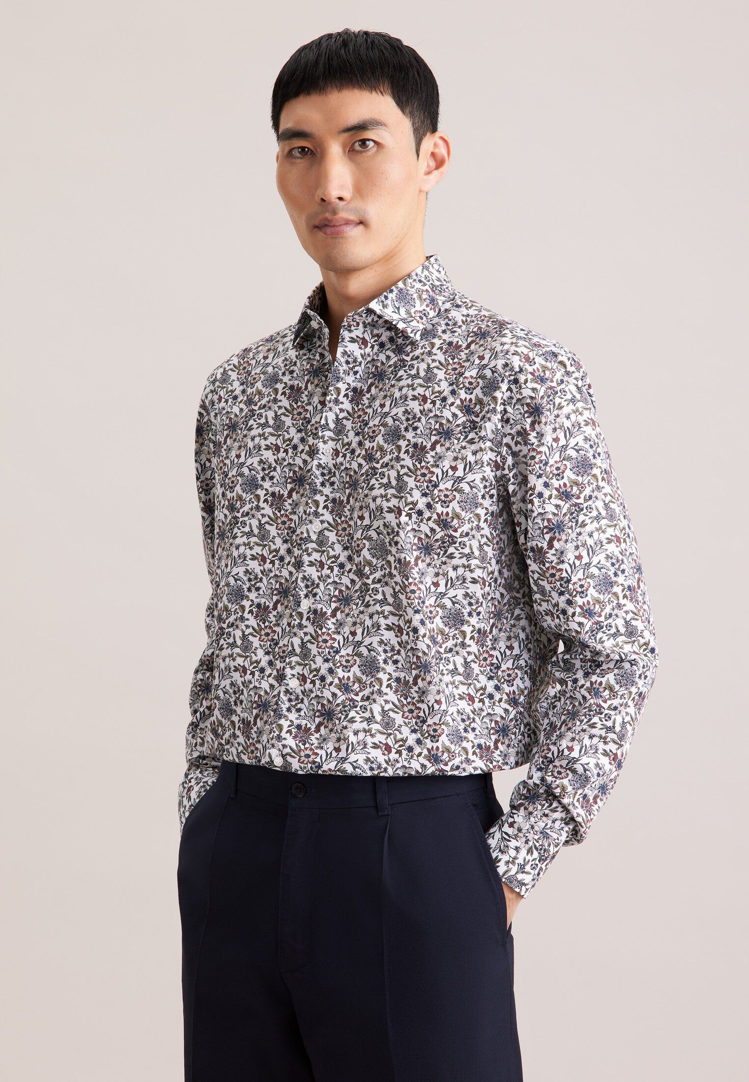 Business shirt Regular 1/1 Kent-Collar Print