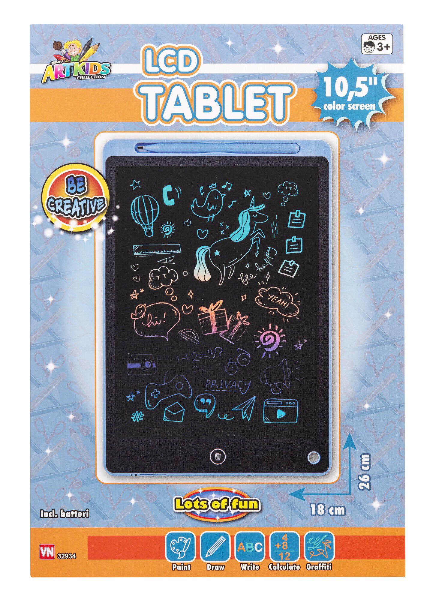 ARTK LCD TEGNETAVLE 27cm